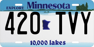 MN license plate 420TVY
