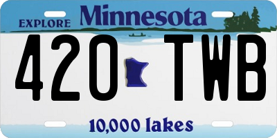 MN license plate 420TWB