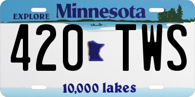 MN license plate 420TWS