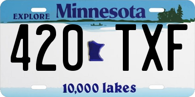 MN license plate 420TXF