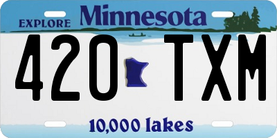 MN license plate 420TXM