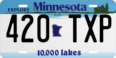 MN license plate 420TXP