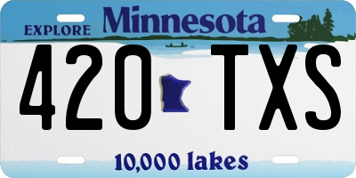 MN license plate 420TXS