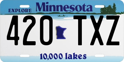 MN license plate 420TXZ