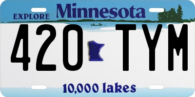 MN license plate 420TYM