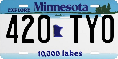 MN license plate 420TYO