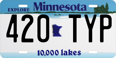 MN license plate 420TYP