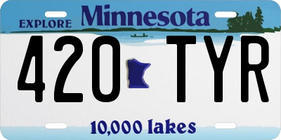 MN license plate 420TYR