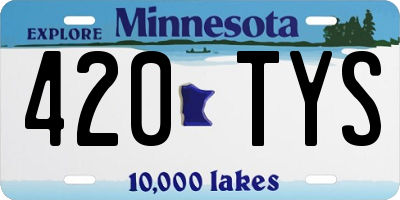 MN license plate 420TYS