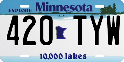 MN license plate 420TYW