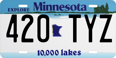 MN license plate 420TYZ