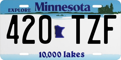 MN license plate 420TZF