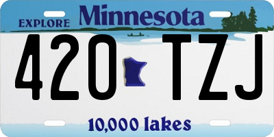 MN license plate 420TZJ