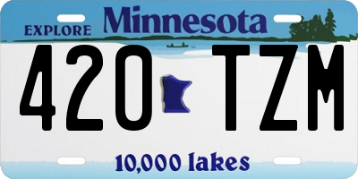 MN license plate 420TZM