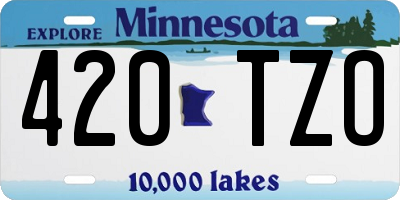 MN license plate 420TZO