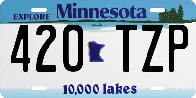 MN license plate 420TZP