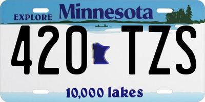 MN license plate 420TZS