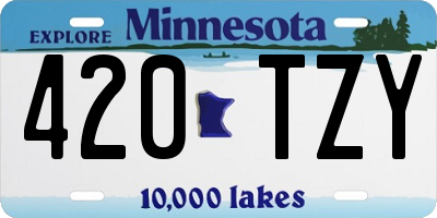 MN license plate 420TZY