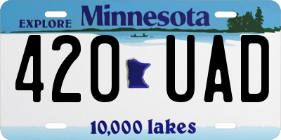 MN license plate 420UAD