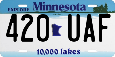 MN license plate 420UAF