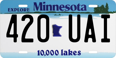 MN license plate 420UAI