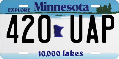 MN license plate 420UAP