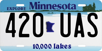 MN license plate 420UAS
