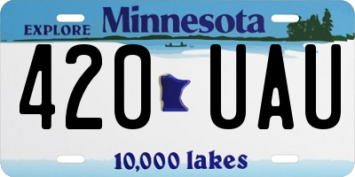 MN license plate 420UAU