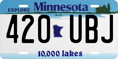 MN license plate 420UBJ