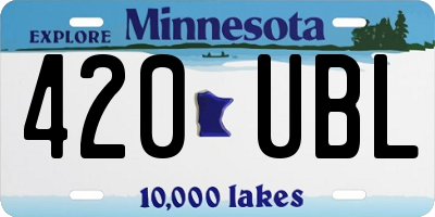 MN license plate 420UBL