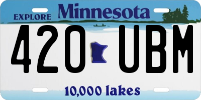 MN license plate 420UBM