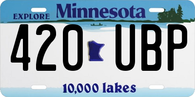 MN license plate 420UBP