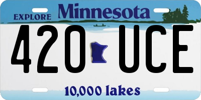 MN license plate 420UCE