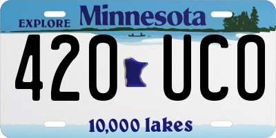 MN license plate 420UCO