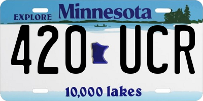 MN license plate 420UCR