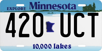 MN license plate 420UCT