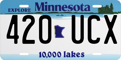 MN license plate 420UCX