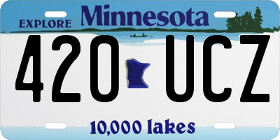 MN license plate 420UCZ