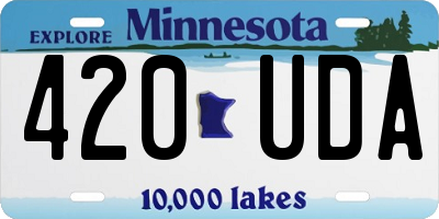 MN license plate 420UDA