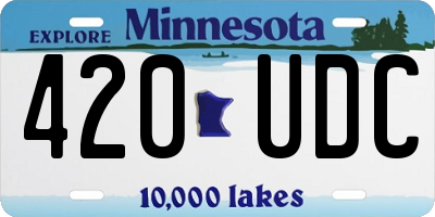 MN license plate 420UDC