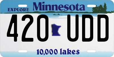 MN license plate 420UDD