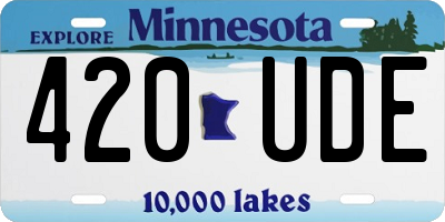 MN license plate 420UDE