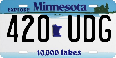 MN license plate 420UDG
