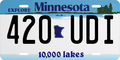 MN license plate 420UDI