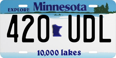 MN license plate 420UDL