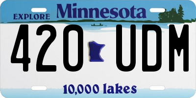 MN license plate 420UDM