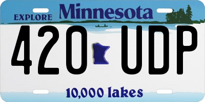 MN license plate 420UDP