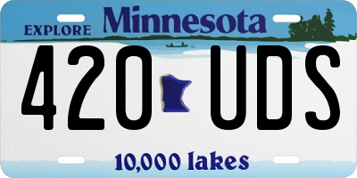 MN license plate 420UDS