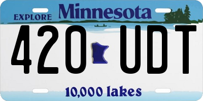 MN license plate 420UDT