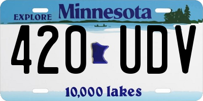 MN license plate 420UDV